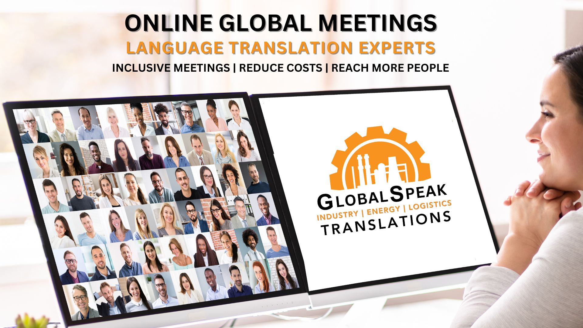 Translation services for international online or hybrid events